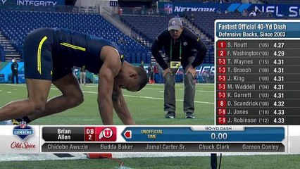 Brian Allen runs an unofficial 4.43 40-yard dash