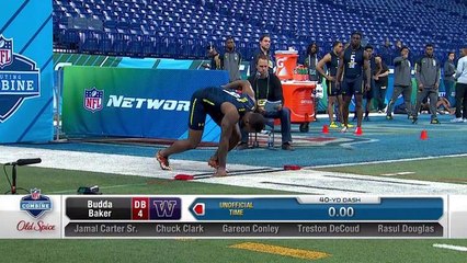 Budda Baker runs an unofficial 4.46 40-yard dash