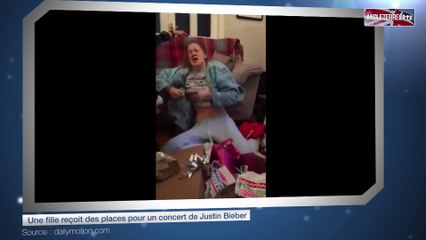 Une fille reçoit des places pour un concert de Justin Bieber