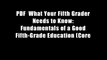 PDF  What Your Fifth Grader Needs to Know: Fundamentals of a Good Fifth-Grade Education (Core