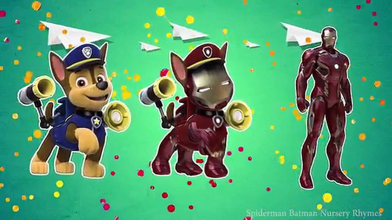 Paw Patrol Chase Ryder Marshall Rubble Skye Transform In IronMan! Finger Family Nursery Rh