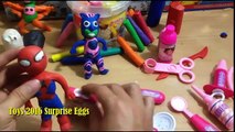Doc McStuffins Disney Junior VS spiderman Play doh . Toys doctor 2016. Toys 2016 Surprise Eggs