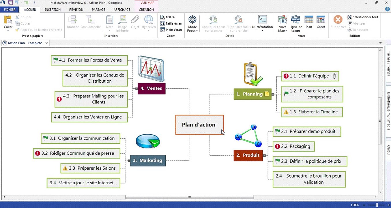 Vidéo Nouveautés de MindView 6 - Nouvelles icônes