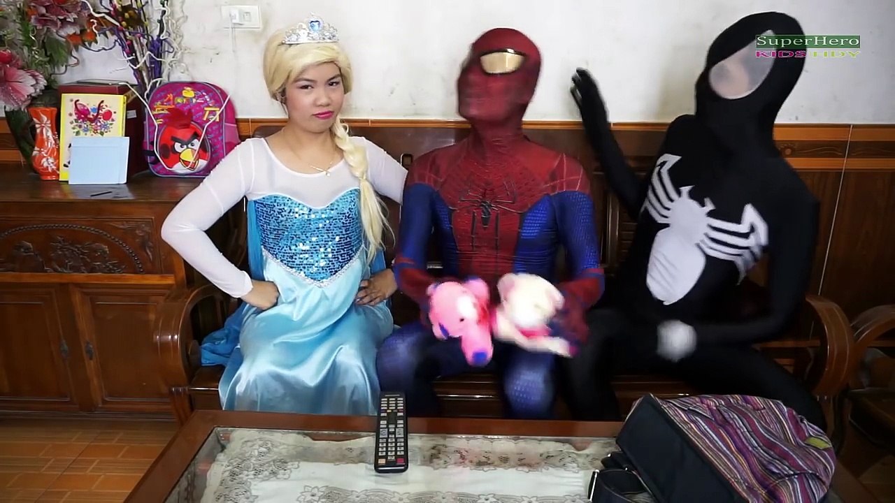 Frozen Elsa Spiderman Avenger SAW Ghost in Forest! Hulk Joker Vampire Superheroes Fun Acti