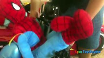 Spiderman Pretend Play Compilation! Steal Eggs Surprise Disney Toys! Kids Power Wheels Rid