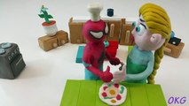 Baby Spiderman Care PlAy DOh Stop Motion Animation Movie Clips