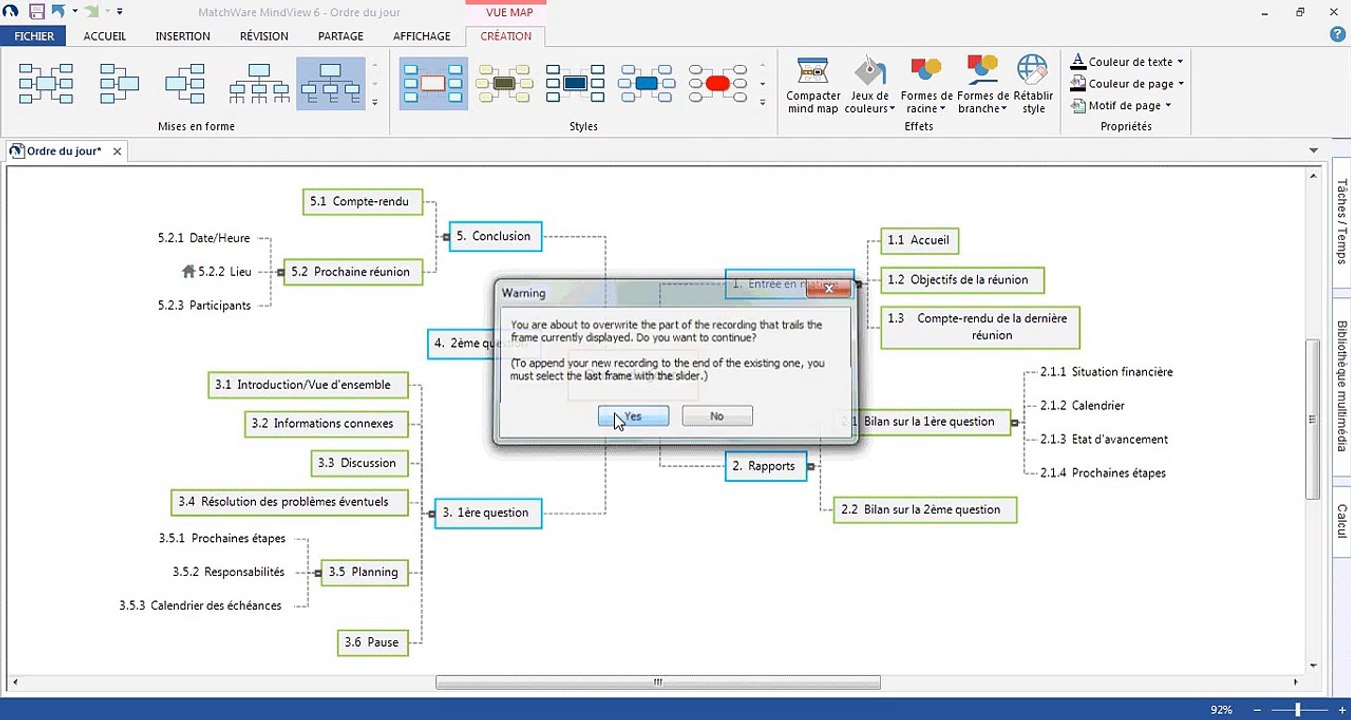 Vidéo Nouveautés de MindView 6 - Barre d'outils contextuelle miniature