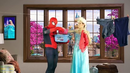 Frozen Elsa POOP PRANK! w/ Spiderman vs Joker TOILET BATTLE - Superheroes in Real Life