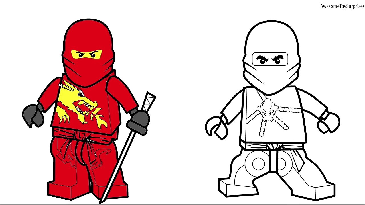 Lego Ninjago Cole and Kai Coloring Page! Fun Coloring Activity for Kids ...
