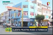 Chimbote: clienta frustra robo en farmacia