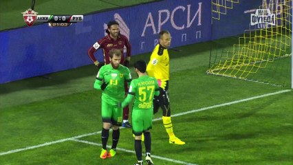 Adlan Katsav Missed penalty (save by Sergei Ryzhikov) -  Anzhi vs Rubin 0-0  06.03.2017 (HD)