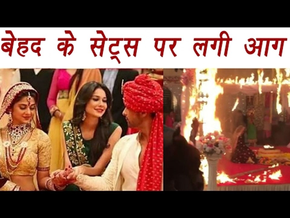 Beyhadh: Kushal SAVES Jennifer Winget from FIRE on sets | FilmiBeat