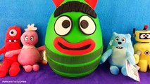 YO GABBA GABBA Play-Doh Surprise Eggs Brobee, Plex, Muno Foofa & Surprise Toys