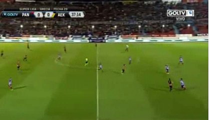 Sergio Araujo Goal HD - Panionios 0-1 AEK 05.03.2017