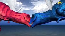 Учим цвета-Паук скелет человек против динозавров динозавры 3D короткий фильм Человек-Паук Цвет Рифмуется