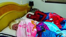 Frozen Elsa & Frozen Anna Poo Surprise Eggs With Spiderman, Joker - Fun Superhero Movie In Real Life