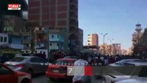 بالفيديو..انتشار عناصر القوات المسلحة فى محيط حريق الإسماعيلية