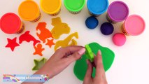 Весело играть и учить цвета для детей с пластилином и формочки * лепка из глины * RainbowLearning