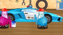 The Police car with BAD CARS in Small City - Emergency Cars - Cars & Truck animation for Kids