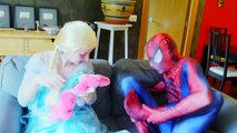 Spiderman Poo Colored Balls with Frozen Elsa vs Hulk - Fun Superheroes Movie In Real Life