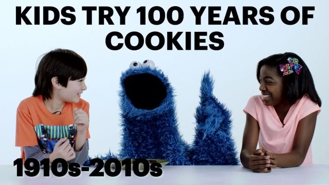 Kids Try 100 Years of Cookies with Cookie Monster