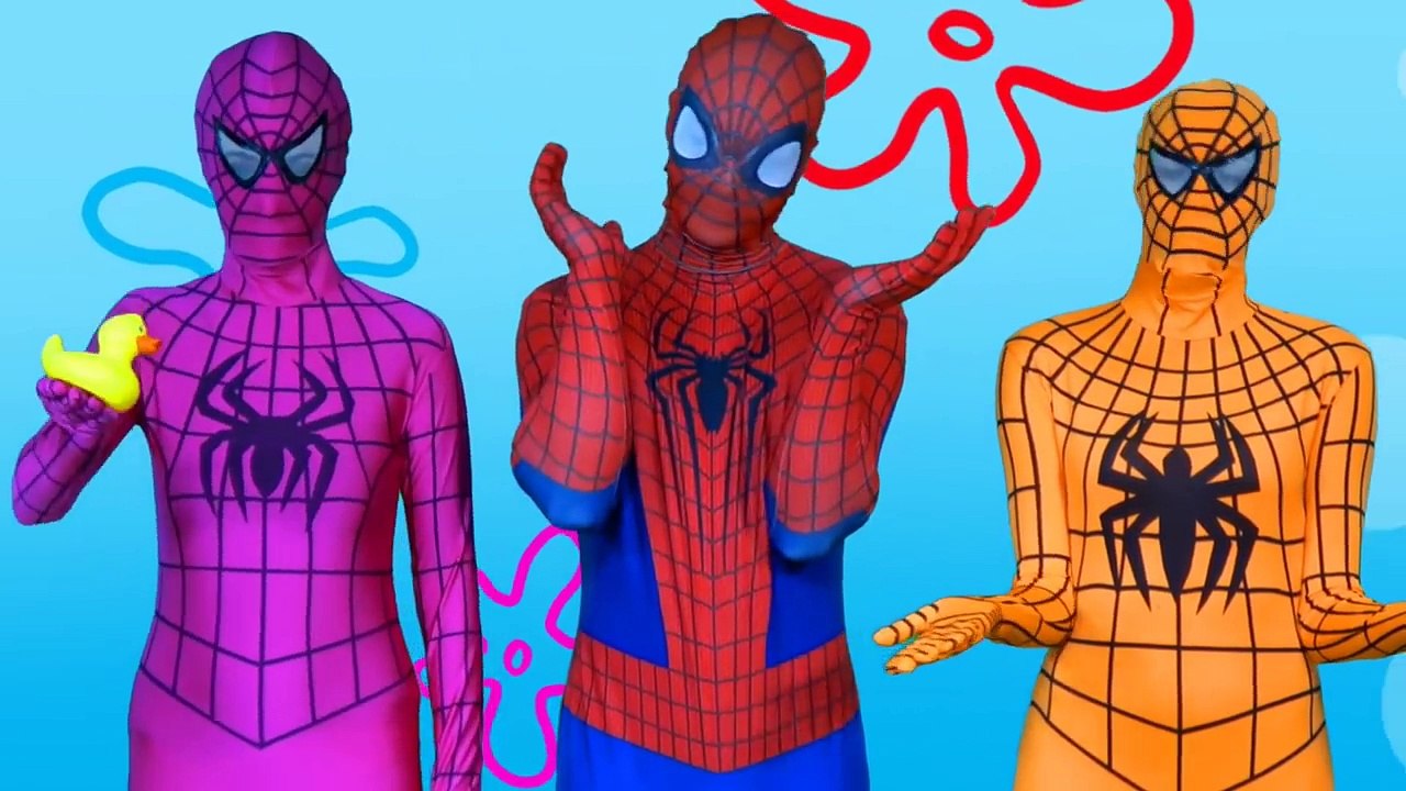 Five Little Ducks Superheroes Jumping on the Bed: Spiderman, Elsa, Hulk, Frozen | Nursery