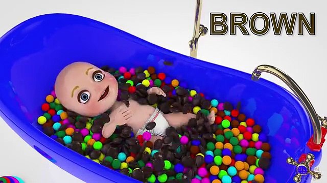 Baby doll bath time learn colors 3D Candy Play Drinking Milk - Colours for Kids Children Part 2