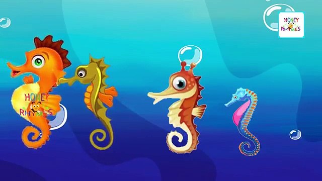 Морской конек и Краб мультфильм палец семья Коллекция палец семейные песни стишки для детей