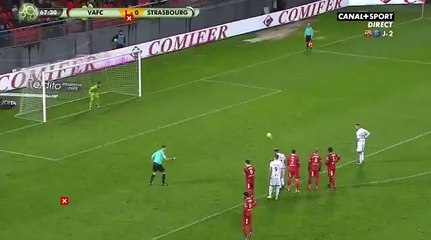 Khalid Boutaib Goal - Valenciennes vs Strasbourg  1-1  06.03.2017 (HD)