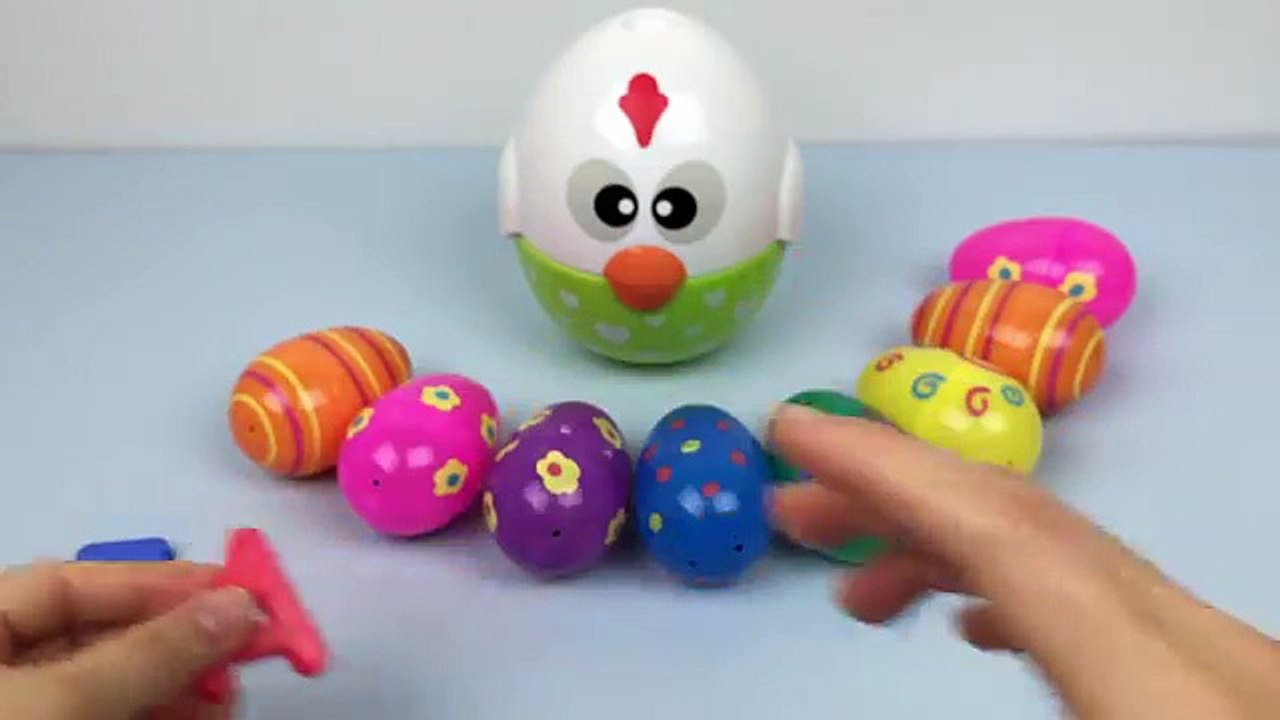 Aprender una palabra con huevos sorpresa de Aprender-A-palabra con bubble guppies de anidación de huevos y winnie t