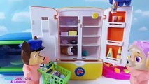 Pororo Refrigerator with Ice Dispenser Filled by Paw Patrol Baby Dolls Marshall Skye Fun K