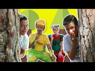 فوزي موزي وتوتي - مسابقة مع عفو وعدي - Running competition with Afu & Adi