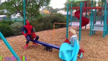 Baby Spiderman vs Syringe & Venom! w/ Frozen Elsa, Doctor Wolverine & Ball Pit in Real Lif
