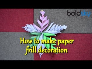 How to make paper frill decoration | DIY | Art & craft | Boldsky