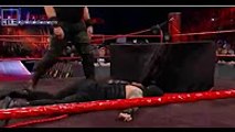 Roman Reigns breaks the ropes of the ring - Roman reigns vs Braun Strowman WWE Raw 27 February 2017