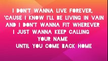 LYRICS ׃ I DON'T WANNA LIVE FOREVER - Taylor Swift, Zayn ¦ Sam, Kina, Maddy, KHS Cover