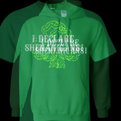 St Patrick's Day - I Declare Shenanigans Shirt, Hoodie