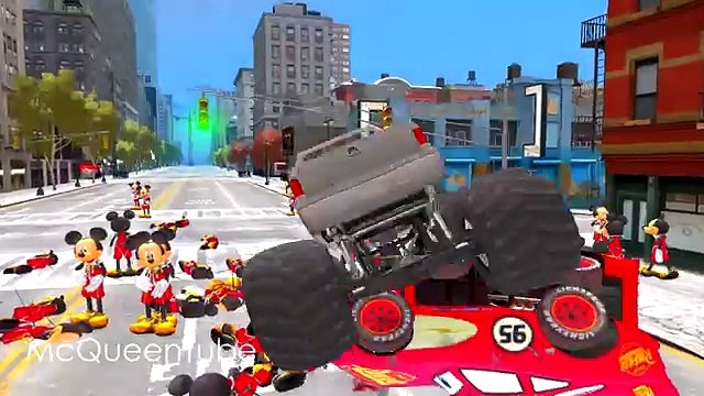 HULK y el Ratón Mickey DIVERTIDO!! Personalizado Verde Rayo McQueen CARS Colores! Canciones para niños y R