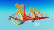 3D ABC Avión Canción | el Alfabeto Plano | Animación en 3D Rimas de cuarto de niños