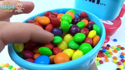 Toilet Candy M&Ms and Skittles Surprise Toys Robocar Poli Tayo Bus Monster Truck Fun for Kids