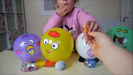 DIY Kids Balloon Animal Toys Fun with Surprise Eggs and Kinder