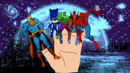 Superheroes Finger Family Baby Song * Superhero Kids Video Spiderman - Baby Songs