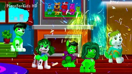 Paw Patrol Transforms Into CAT WOMAN Finger Family Nursery Rhymes | GummyBear Compilation