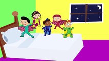 pj masks transforms into Little Einsteins / five little monkeys jumping on the bed baby song