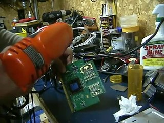 Recycling smd with hot air paint stripper