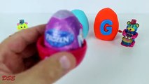 Play Doh Glitter Kinder Surprise Eggs Toys Disney Palace Pets Play Doh Learn Colors Angry