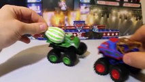 Disney Cars Toon Monster Truck - Kinder Surprise - Mater Lightning McQueen PlayDoh Race Tr