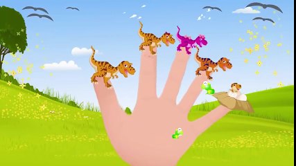 Dinosaurs Finger Family Nursery Rhymes  Curious George Monkey Cartoon English  Cartoons For Ki... [SD, 854x480]