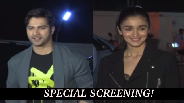 Alia Bhatt And Varun Dhawan At Badrinath Ki Dulhania Movie Special Screening