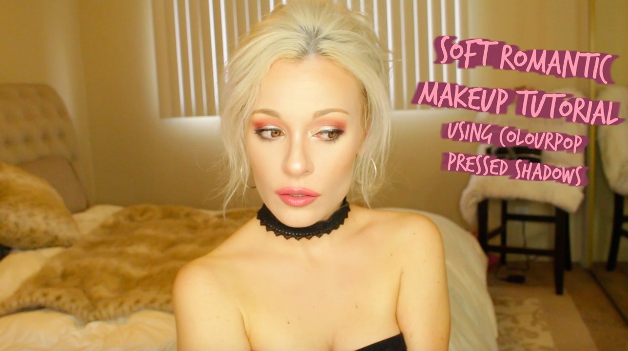 Soft Romantic Makeup Tutorial | COLORPOP pressed shadows